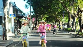 Hue City with Ao Dai and Biking